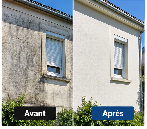 Ravalement de façade avant après
